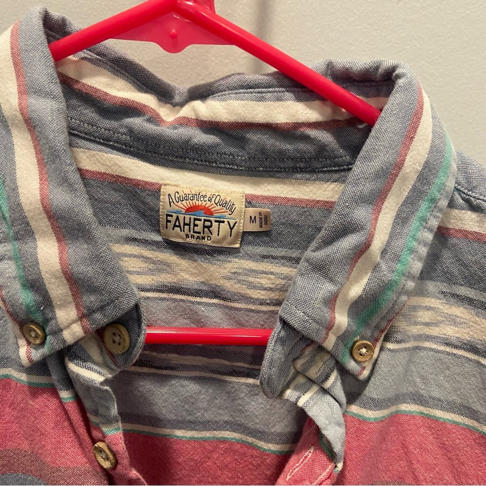 Faherty Multicolor Striped Button Down Shirt - image 2
